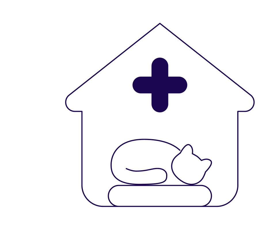 Illustration representing benefits for pets